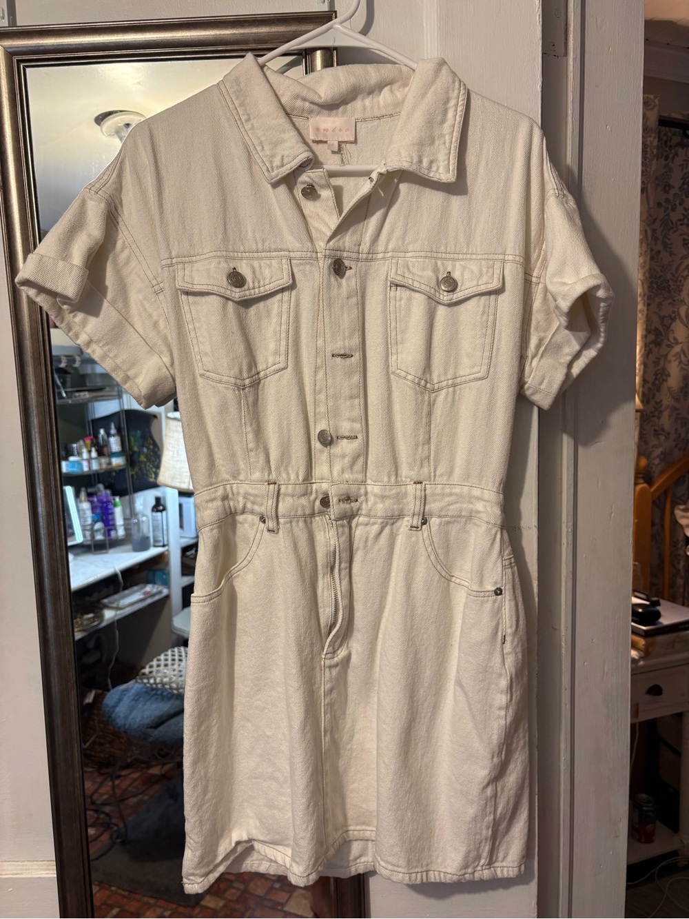 entro White Denim Dress
